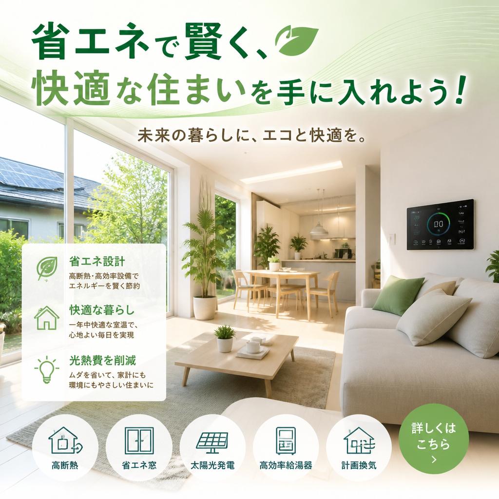 省エネで賢く、快適な住まいを手に入れよう！