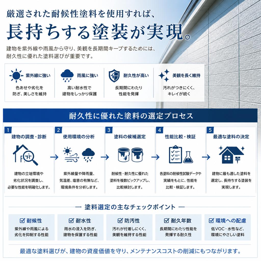 専門知識による耐候性塗料の選定