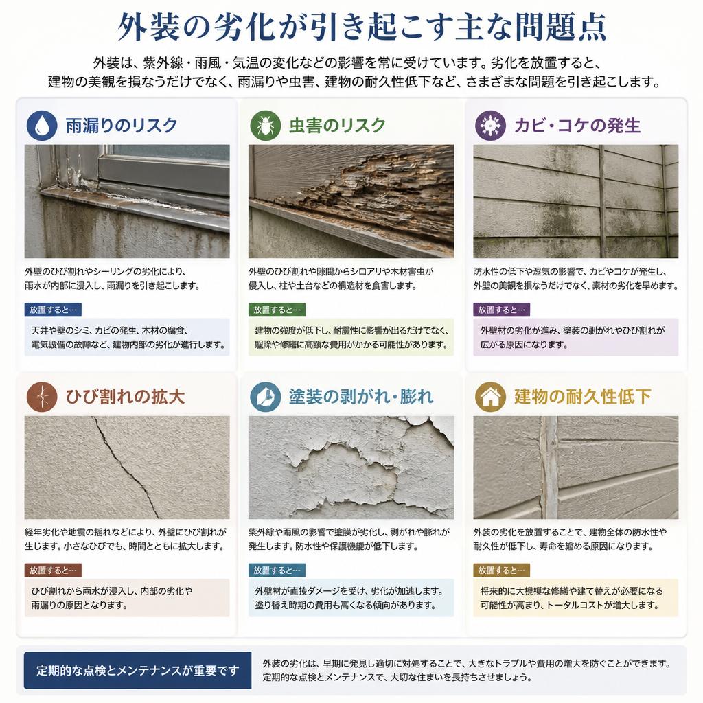 外装の劣化がもたらすリスク