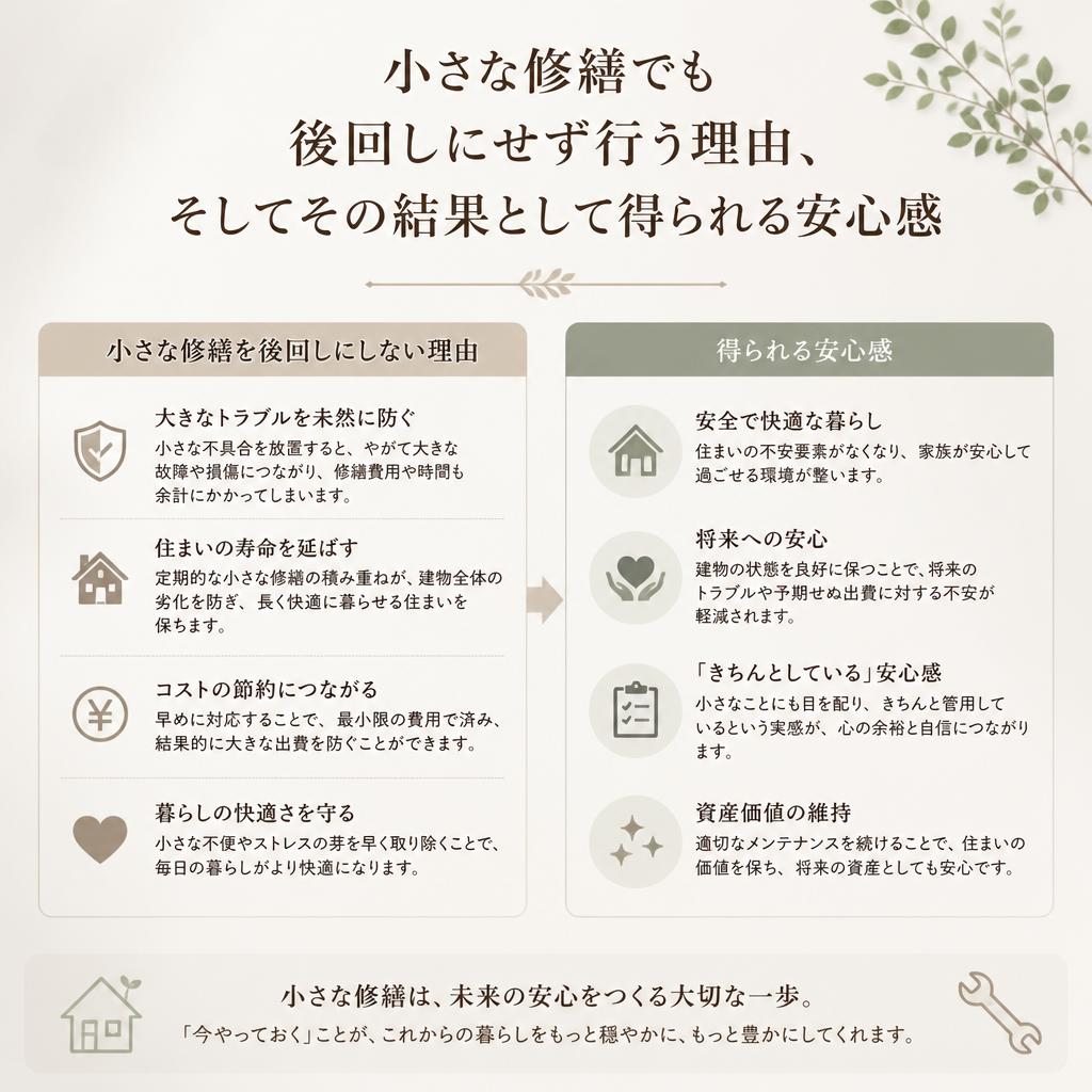 修繕工事で安心を