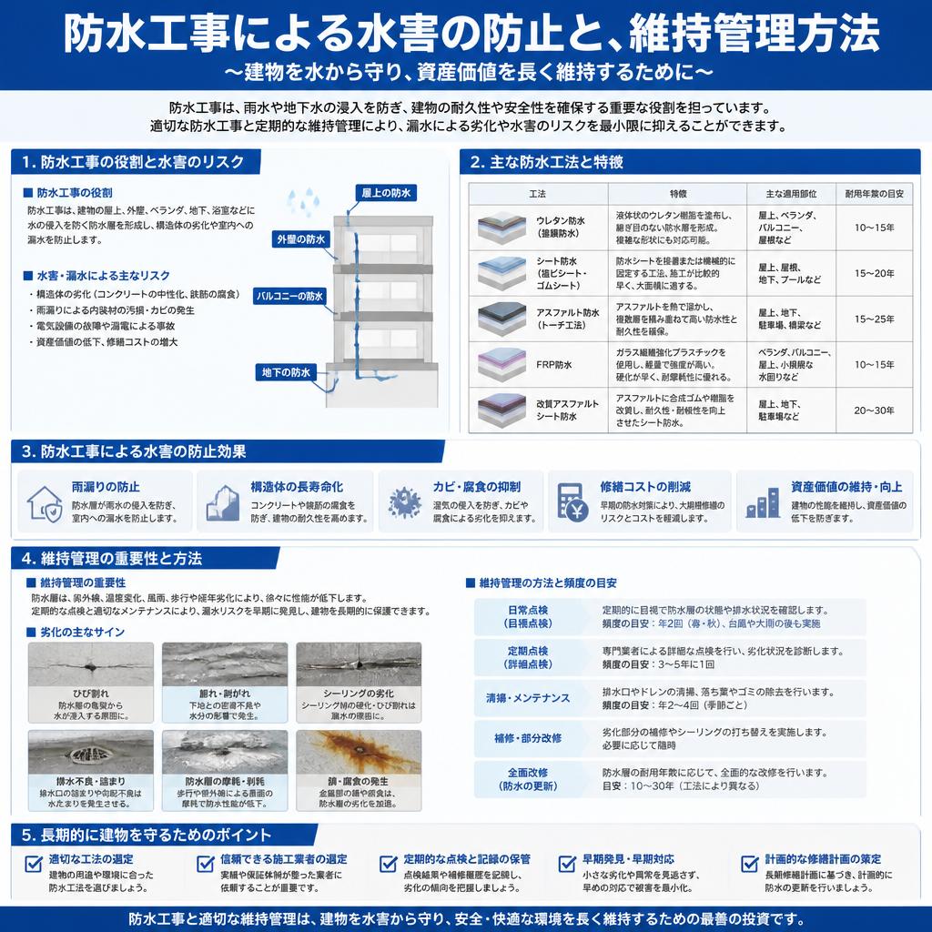 5. 防水工事で水の侵入をストップ